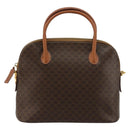 CELINE Macadam Canvas Hand Bag PVC Leather 2way Brown Gold Auth 180638A-13