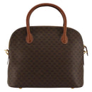 CELINE Macadam Canvas Hand Bag PVC Leather 2way Brown Gold Auth 180638A-2