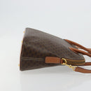 CELINE Macadam Canvas Hand Bag PVC Leather 2way Brown Gold Auth 180638A-3