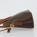 CELINE Macadam Canvas Hand Bag PVC Leather 2way Brown Gold Auth 180638A-4