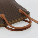 CELINE Macadam Canvas Hand Bag PVC Leather 2way Brown Gold Auth 180638A-7