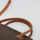 CELINE Macadam Canvas Hand Bag PVC Leather 2way Brown Gold Auth 180638A-14