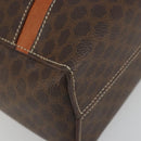 CELINE Macadam Canvas Handtasche PVC Leder Braun Gold Auth 180639-11