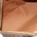 CELINE Macadam Canvas Handtasche PVC Leder Braun Gold Auth 180639-18