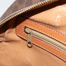 CELINE Macadam Canvas Handtasche PVC Leder Braun Gold Auth 180639-21