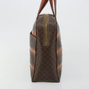 CELINE Macadam Canvas Handtasche PVC Leder Braun Gold Auth 180639-5