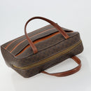 CELINE Macadam Canvas Handtasche PVC Leder Braun Gold Auth 180639-6