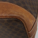 CELINE Macadam Canvas Shoulder Bag PVC Leather Brown Gold Auth 180643-8