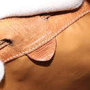 CELINE Macadam Canvas Shoulder Bag PVC Leather Brown Gold Auth 180643-19