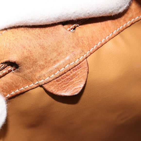 CELINE Macadam Canvas Shoulder Bag PVC Leather Brown Gold Auth 180643
