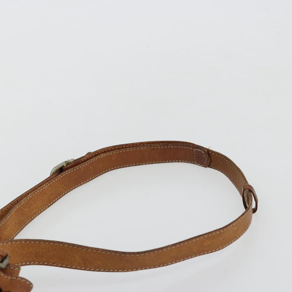CELINE Macadam Canvas Shoulder Bag PVC Leather Brown Gold Auth 180643
