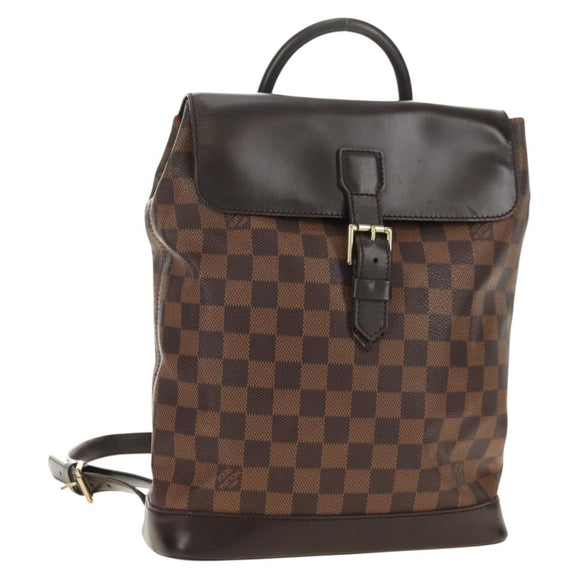 LOUIS VUITTON Damier Ebene Soho Rugzak N51132 LV Auth 180650SAV