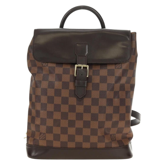 LOUIS VUITTON Damier Ebene Soho Rugzak N51132 LV Auth 180650SAV