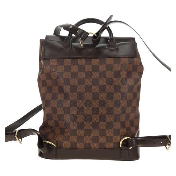 LOUIS VUITTON Damier Ebene Soho Rugzak N51132 LV Auth 180650SAV