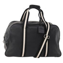 BALLY Boston Bag Leather 2way Black Auth 180652A-1
