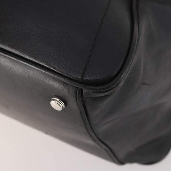 BALLY Boston Bag Leather 2way Black Auth 180652A