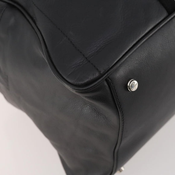 BALLY Boston Bag Leather 2way Black Auth 180652A