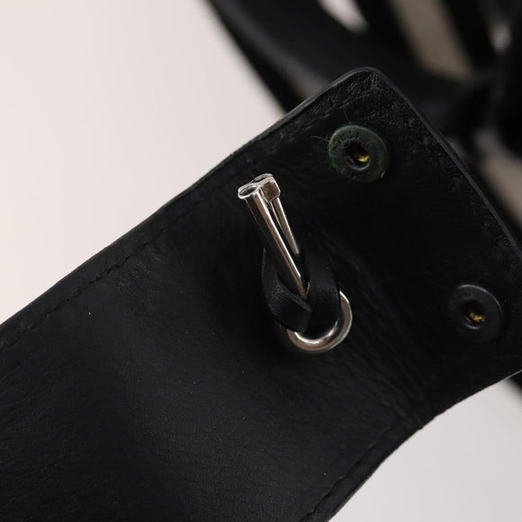 BALLY Boston Bag Leather 2way Black Auth 180652A