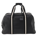 BALLY Boston Bag Leather 2way Black Auth 180652A-13