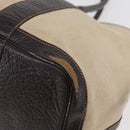 HERMES Tower Ash Garden Party MM Handtas Canvas Beige Zilver Auth 180653-14