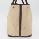 HERMES Tower Ash Garden Party MM Handtas Canvas Beige Zilver Auth 180653-3