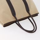HERMES Tower Ash Garden Party MM Handtas Canvas Beige Zilver Auth 180653-7