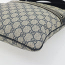 GUCCI GG Supreme Shoulder Bag PVC Navy Silver 295257 Auth 180659A-9