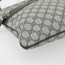 GUCCI GG Supreme Shoulder Bag PVC Navy Silver 295257 Auth 180659A-14