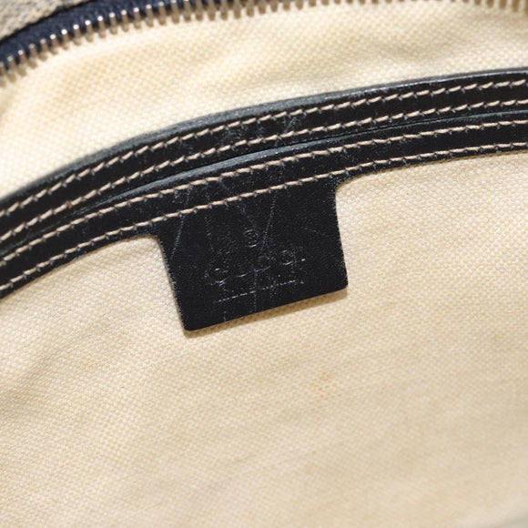 GUCCI GG Supreme Shoulder Bag PVC Navy Silver 295257 Auth 180659A