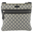 GUCCI GG Supreme Shoulder Bag PVC Navy Silver 295257 Auth 180659A-13