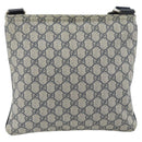 GUCCI GG Supreme Shoulder Bag PVC Navy Silver 295257 Auth 180659A-2