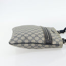 GUCCI GG Supreme Shoulder Bag PVC Navy Silver 295257 Auth 180659A-4