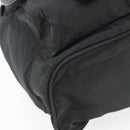 PRADA Rugzak Nylon Zwart Zilver Auth 180665A-17