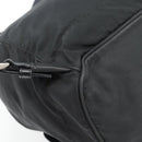 PRADA Rugzak Nylon Zwart Zilver Auth 180665A-9