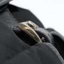 PRADA Rugzak Nylon Zwart Zilver Auth 180665A-10