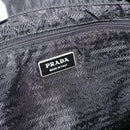 PRADA Rugzak Nylon Zwart Zilver Auth 180665A-21