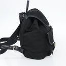 PRADA Rugzak Nylon Zwart Zilver Auth 180665A-3
