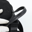 PRADA Rugzak Nylon Zwart Zilver Auth 180665A-7