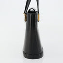 MCM Vicetos Logogram Hand Bag Leather Black Gold Auth 180670-3