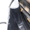 FENDI Pecan Canvas Shoulder Bag PVC Brown Black Auth 180678-22