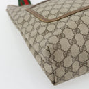 GUCCI GG Supreme Web Sherry Line Tragetasche PVC Beige Rot 39 02 003 Auth 180682-11