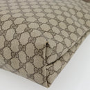 GUCCI GG Supreme Web Sherry Line Tragetasche PVC Beige Rot 39 02 003 Auth 180682-12