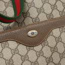GUCCI GG Supreme Web Sherry Line Tragetasche PVC Beige Rot 39 02 003 Auth 180682-14
