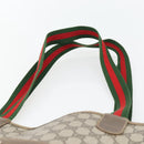 GUCCI GG Supreme Web Sherry Line Tragetasche PVC Beige Rot 39 02 003 Auth 180682-8