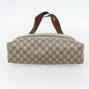 GUCCI GG Supreme Web Sherry Line Tragetasche PVC Beige Rot 39 02 003 Auth 180682-9
