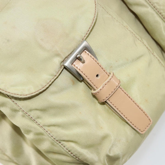 PRADA Rugzak Nylon Groen Zilver Auth 180684