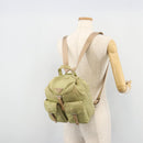 PRADA Rugzak Nylon Groen Zilver Auth 180684-30