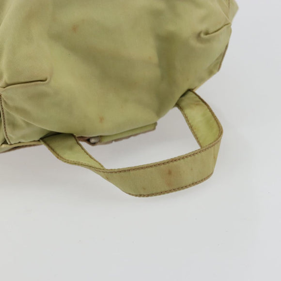 PRADA Rugzak Nylon Groen Zilver Auth 180684