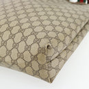 GUCCI GG Supreme Web Sherry Line Tote Bag PVC Beige Red 40 02 003 Auth 180686-12