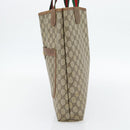 GUCCI GG Supreme Web Sherry Line Tote Bag PVC Beige Red 40 02 003 Auth 180686-5
